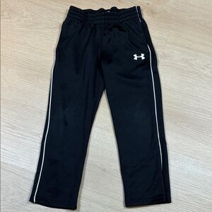 Under Armour Kids Black Joggers with White Accents
